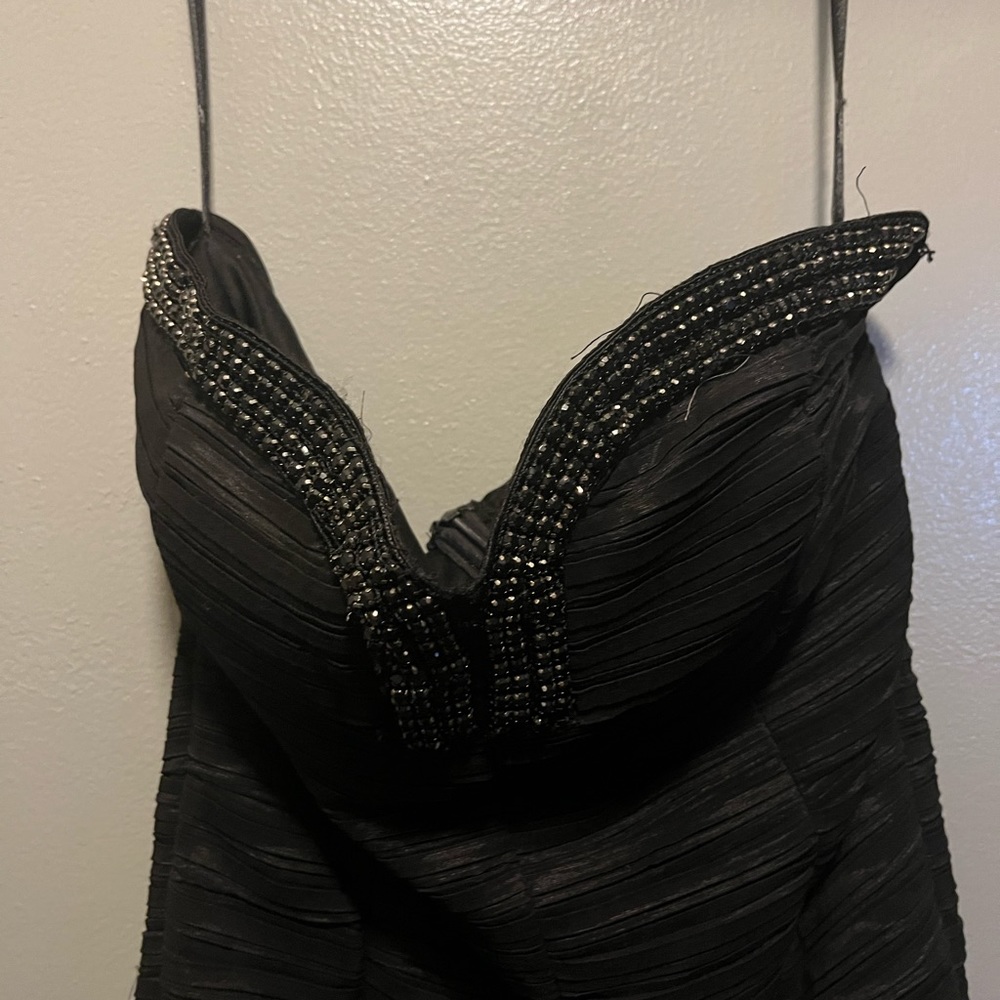 Strapless Large Black Body Con Mini Dress